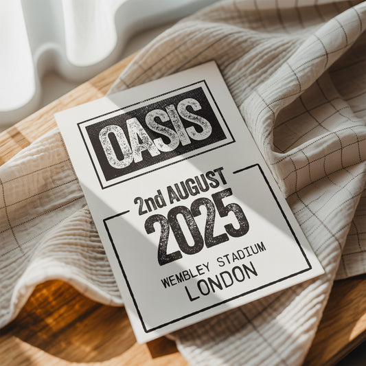 Oasis 2025 - Tour Date Poster