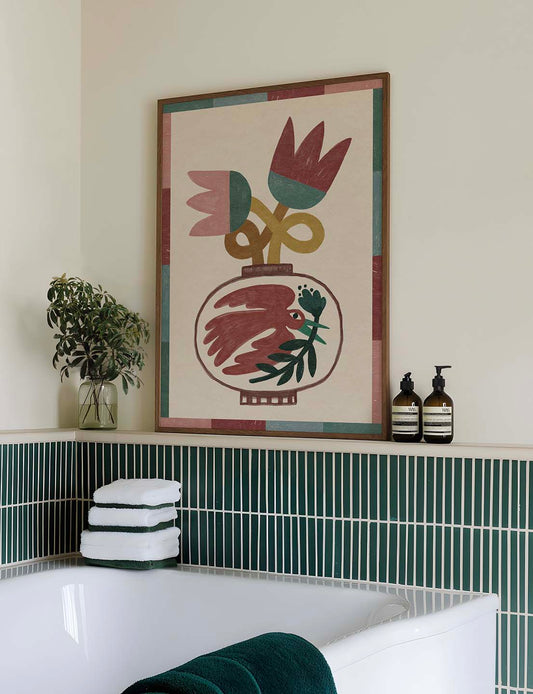 Vase in Bloom - Framed Print