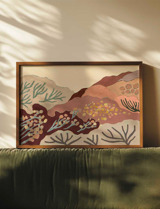 Terracotta Landscape - Framed Print