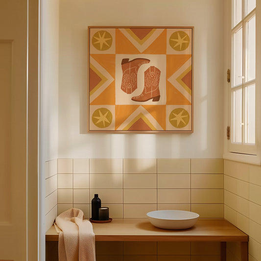 Cowboy Country Boots - Print