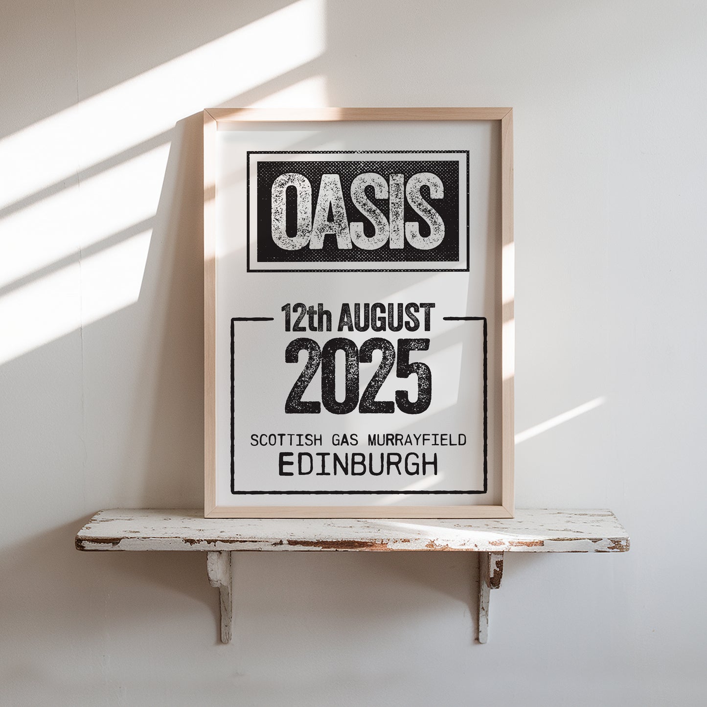 Oasis 2025 - Tour Date Poster