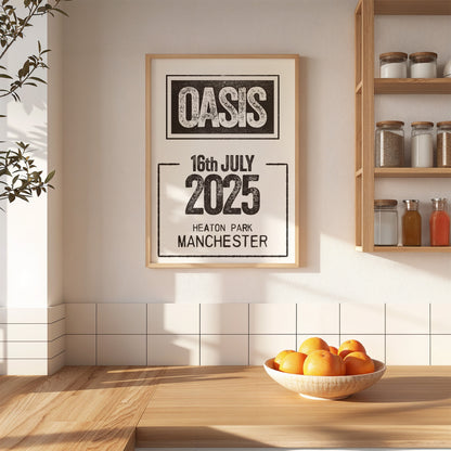 Oasis 2025 - Tour Date Poster