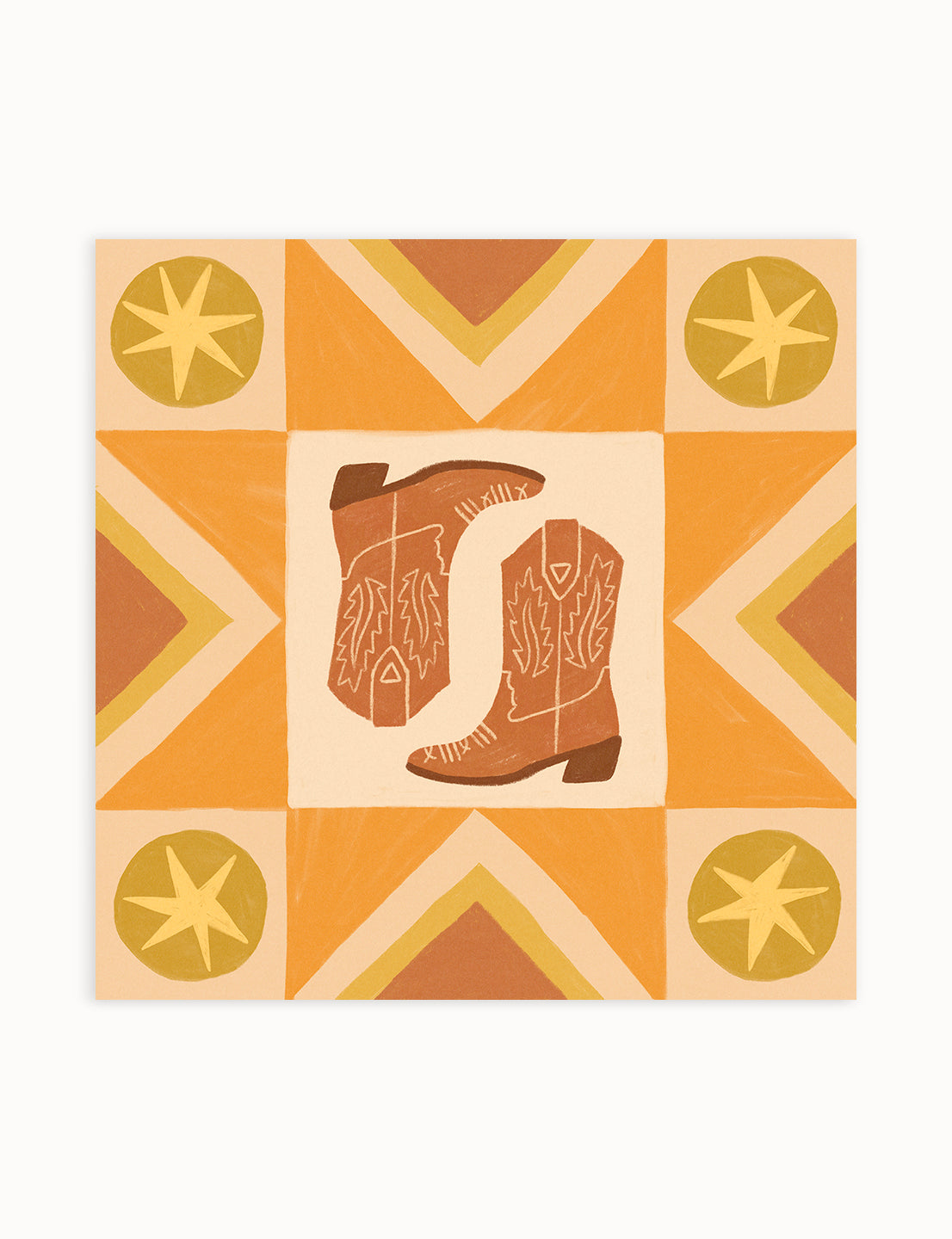 Cowboy Country Boots - Print